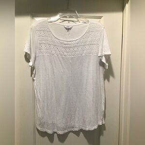 Crown and ivy white knit top